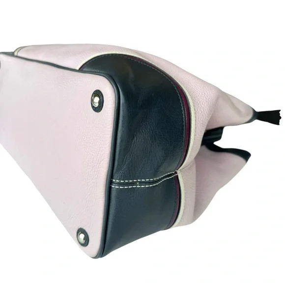 🆕 Coach Laura Spectator Shoulder Bag Satchel Kiss Lock Lavender Leather - Picture 14 of 17